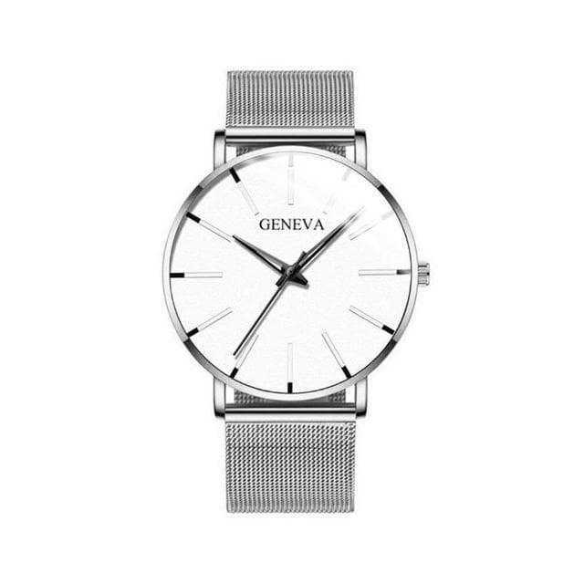 手錶男2025新款輕奢小眾高級感精工錶男士爸爸商務風瑞士錶簡約氣質精緻石英錶高顏值精品金屬錶防水男生手錶送男朋友