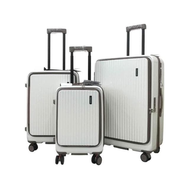 麥拉倫前開PC旅行箱 電子紋防刮 防盜拉鍊 杯架 剎車輪 旅行箱 9比1大容量 行李箱 登機箱