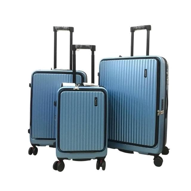 麥拉倫前開PC旅行箱 電子紋防刮 防盜拉鍊 杯架 剎車輪 旅行箱 9比1大容量 行李箱 登機箱