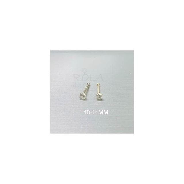 ROLA蘿拉銀飾飾品 {獨家訂製款}(18色/一對價 )2MM水鑽圓珠999足銀純銀養耳棒養耳針固定圓珠免耳堵免後扣 方