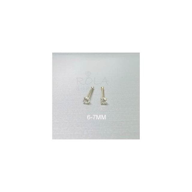 ROLA蘿拉銀飾飾品 {獨家訂製款}(18色/一對價 )2MM水鑽圓珠999足銀純銀養耳棒養耳針固定圓珠免耳堵免後扣 方