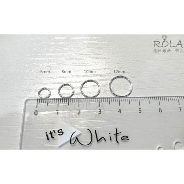 ROLA蘿拉銀飾.飾品 “現貨當天出” //一對價// 簡單圓形999/925純銀穿入式耳圈耳骨圈耳骨針耳環 1-2左