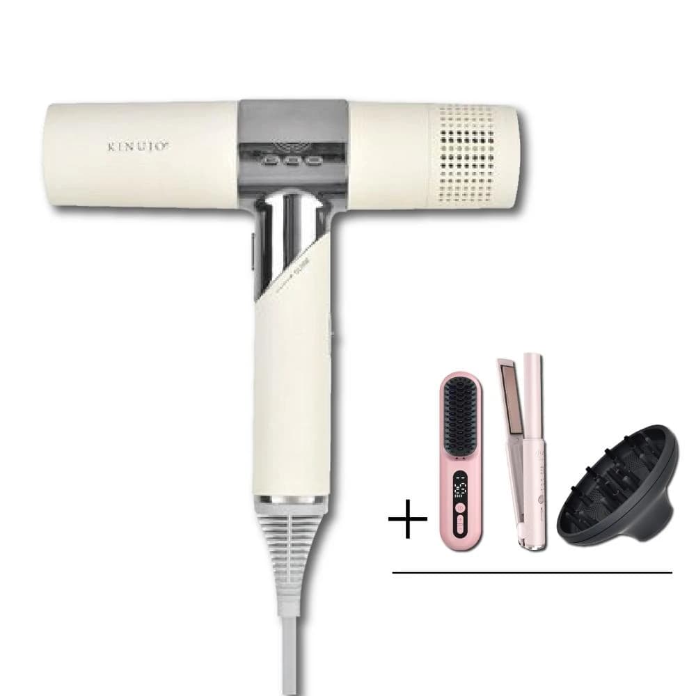 【KINUJO】搭贈組|超遠紅外線美髮吹風機 (三段風量 三種溫度 速乾頭髮 潤澤髮絲 保護頭皮_Kimi極美職人推薦)
