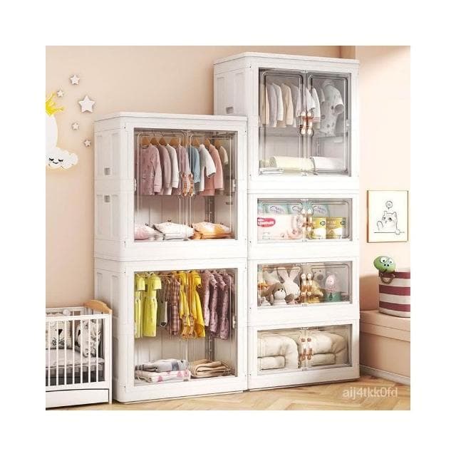 寶寶衣櫃 嬰兒收納櫃 兒童小衣櫥 衣服整理櫃 塑料傢用簡易儲物櫃