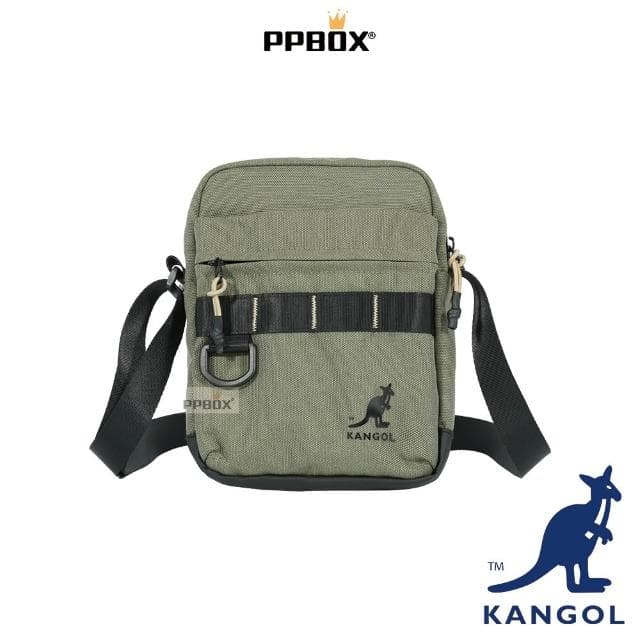 【KANGOL】英國 袋鼠 零錢包  61251785(錢包 三層 皮夾 短夾 尼龍 防潑水 防水 多夾層 手拿包)