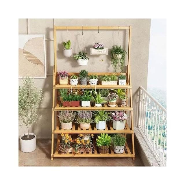 🔥免運🔥 花架 盆栽架 陽台花架 園藝花架 多肉植物架 落地花架 實木花架 多層折叠花架 置物架 收納架
